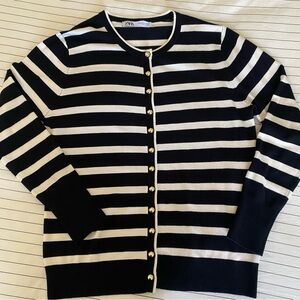 NWOT Zara Striped Cardigan